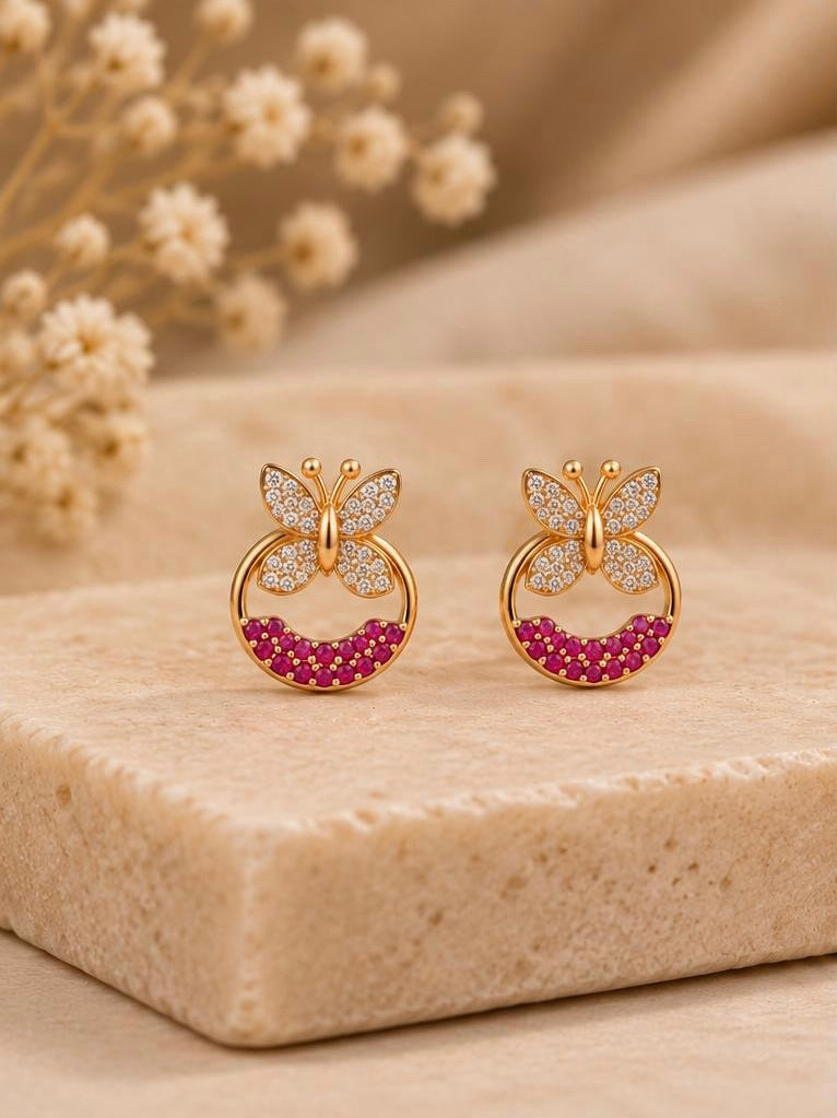 Berry Flutter Studs