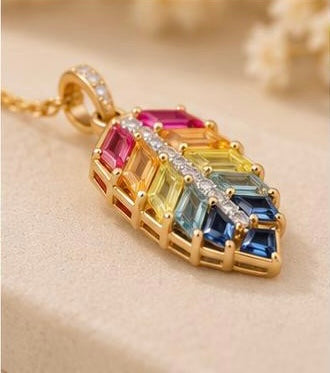 Aurora Leaf Pendant