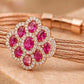 Pink Flora Mesh Bracelet