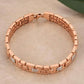 Regal Link Dual-tone Rose Gold Bracelet
