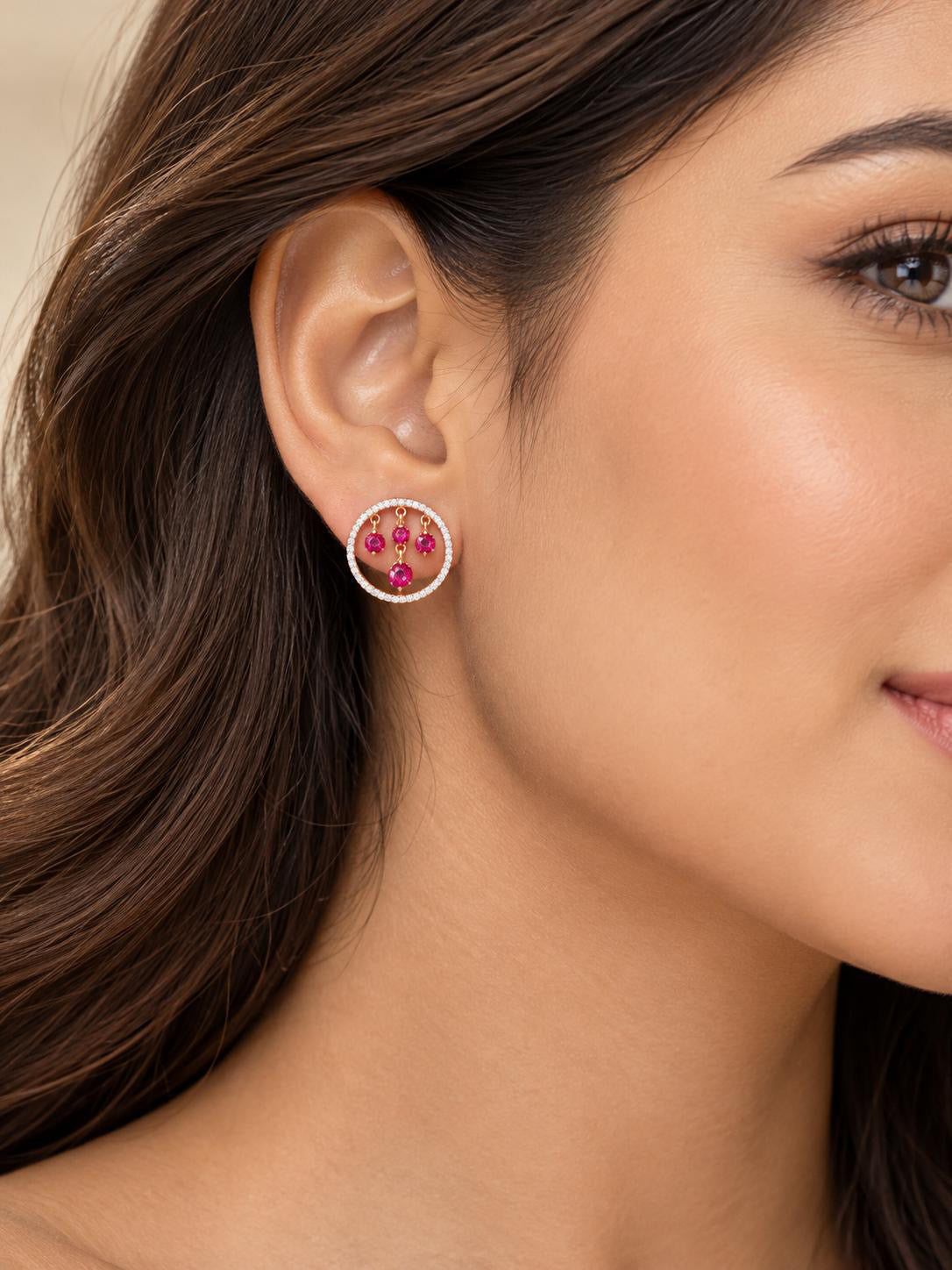 Rose Waterfall Studs
