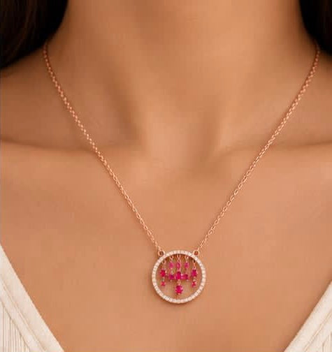 Rose Waterfall Pendant Chain