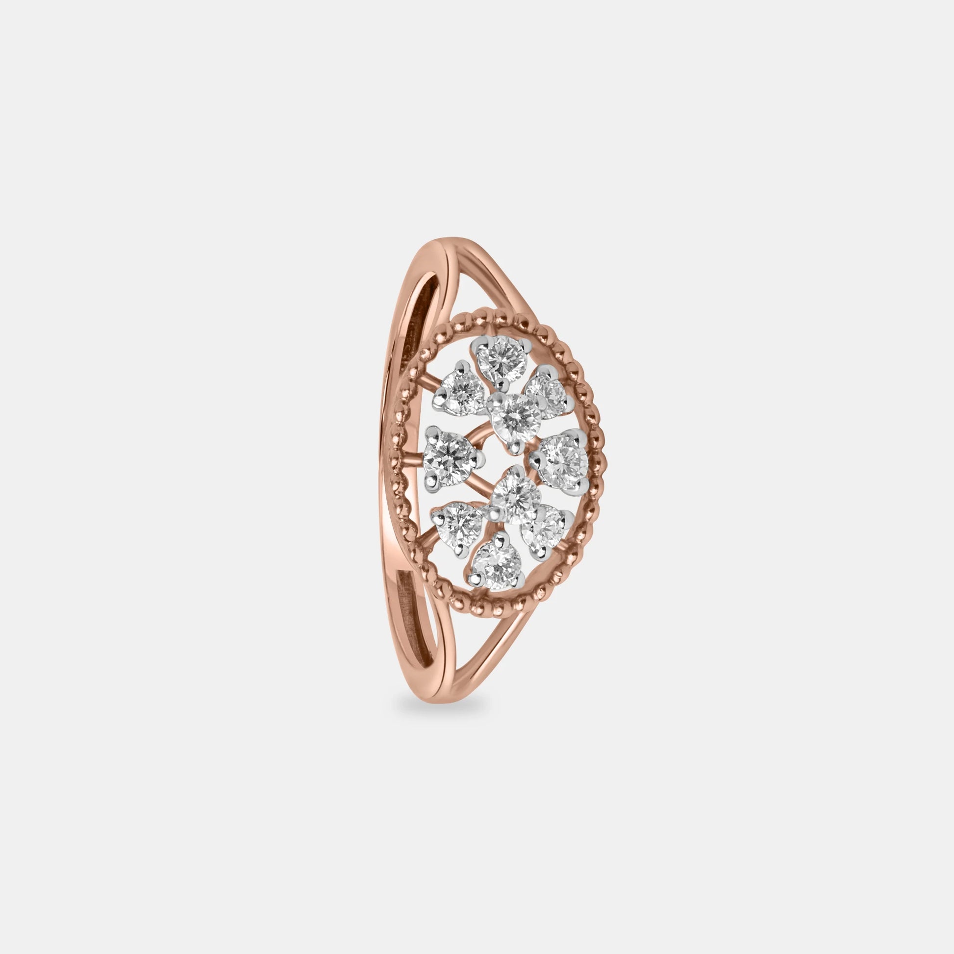 Blossom Radiance Rose Gold Diamond Ring