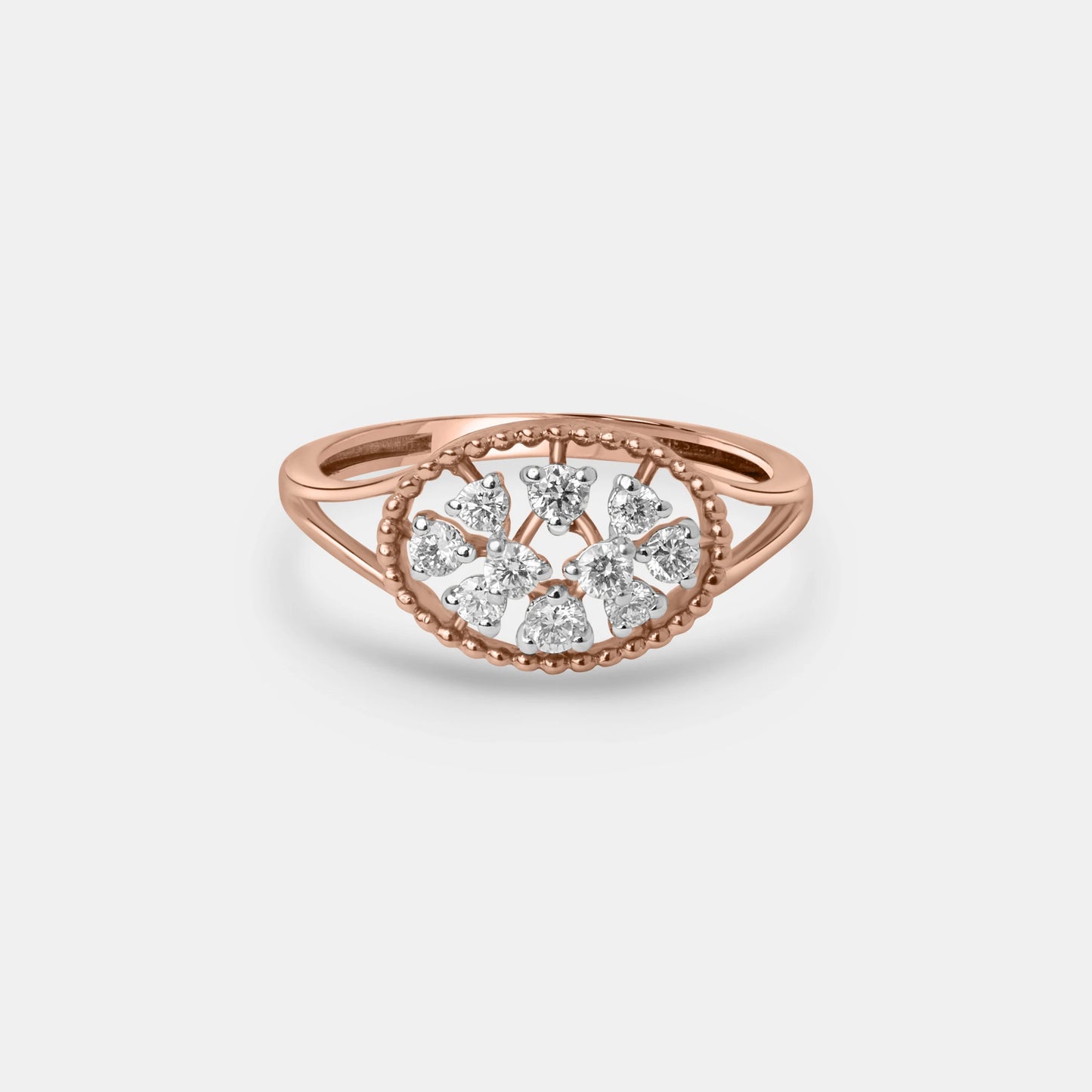 Blossom Radiance Rose Gold Diamond Ring