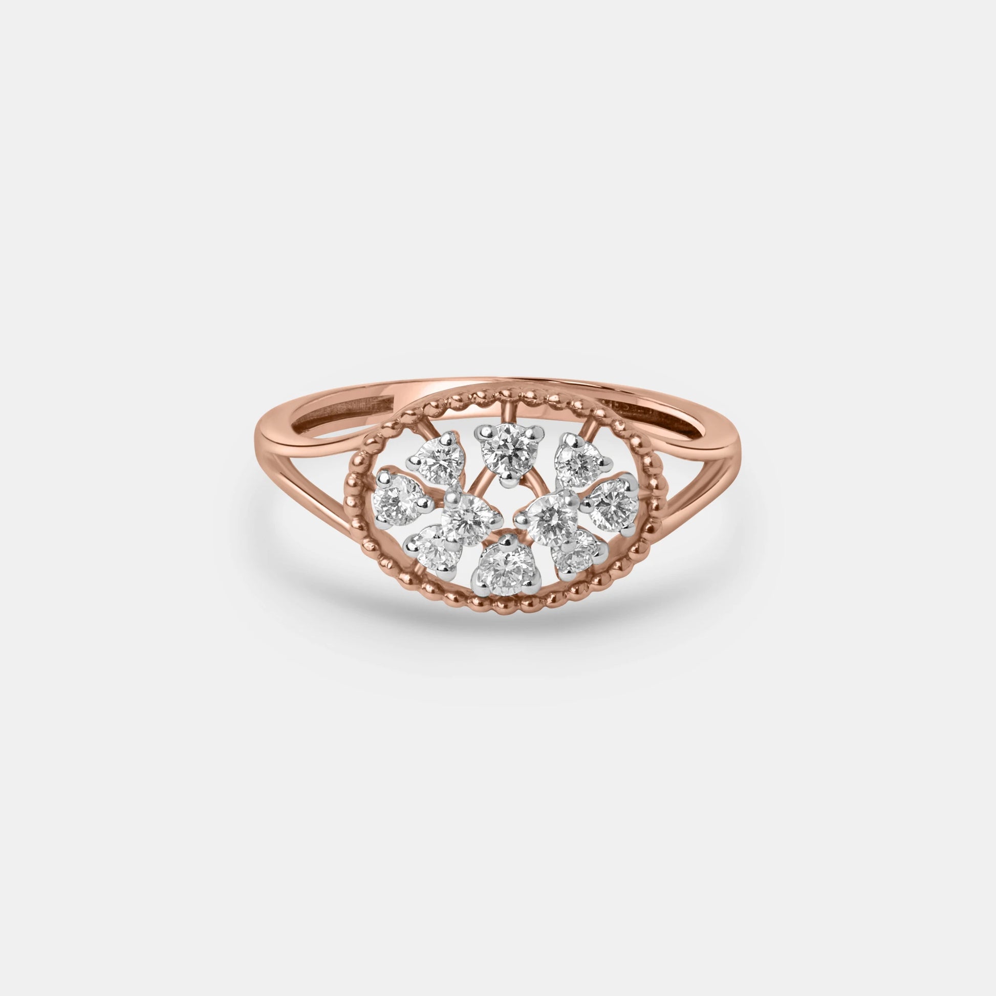 Blossom Radiance Rose Gold Diamond Ring
