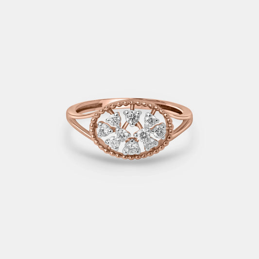 Blossom Radiance Rose Gold Diamond Ring