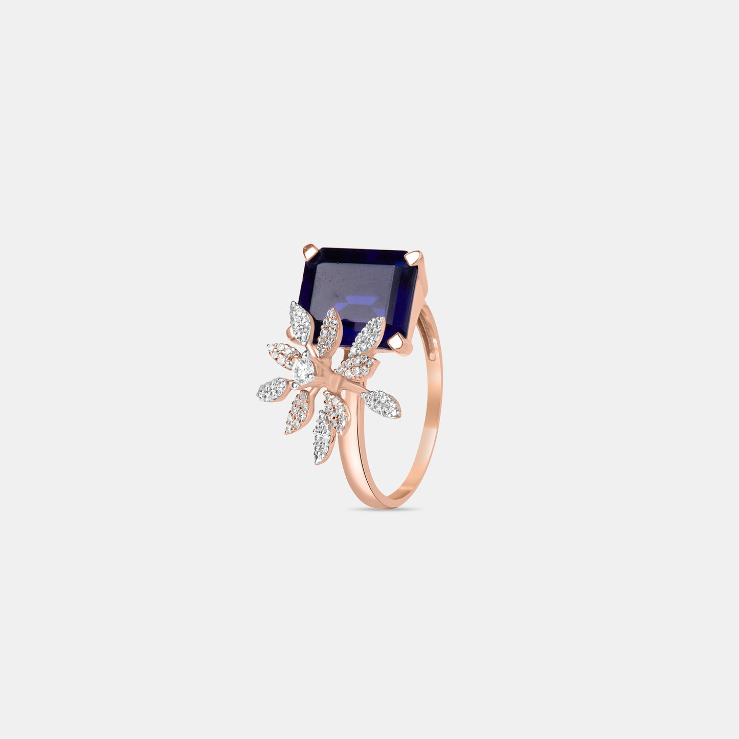 Blue-tiful Floral Ring