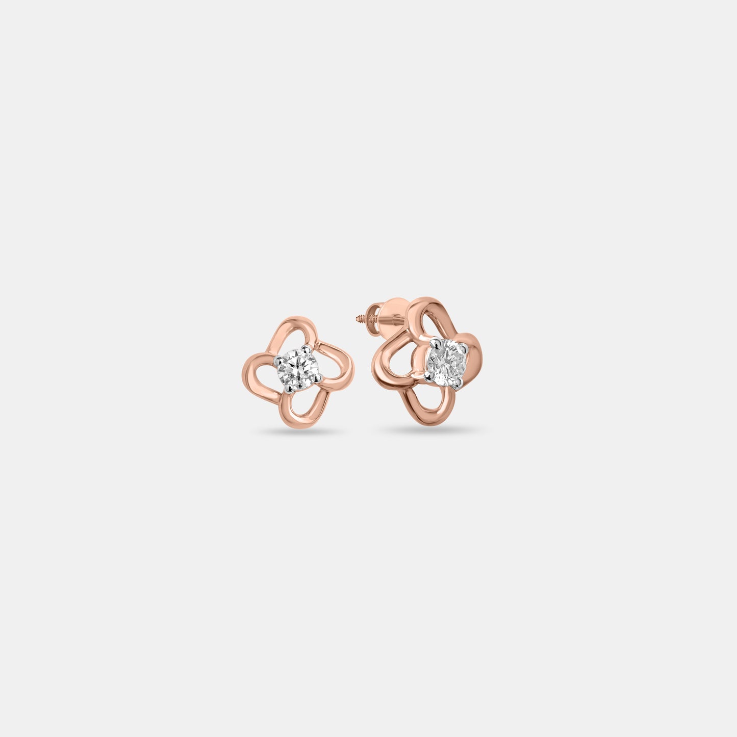Clover Diamond Stud Earrings