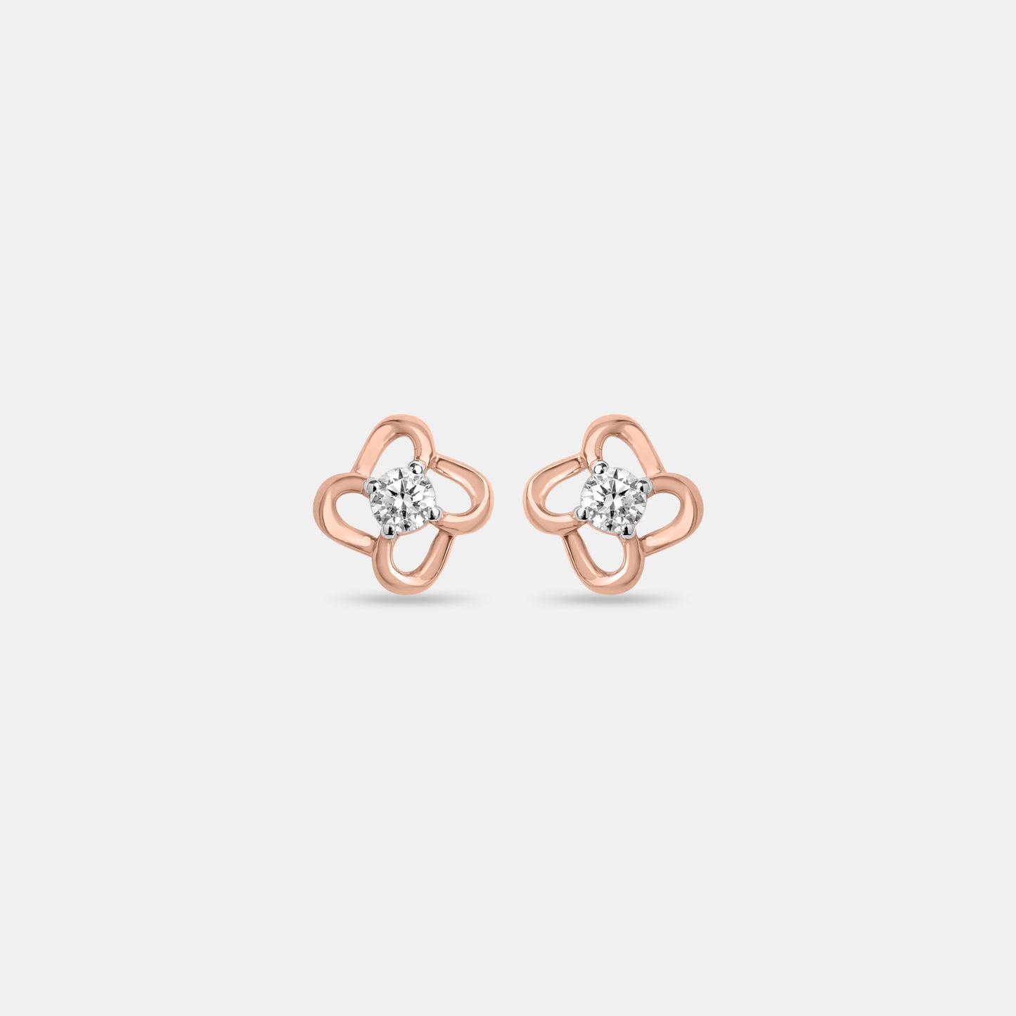 Clover Diamond Stud Earrings