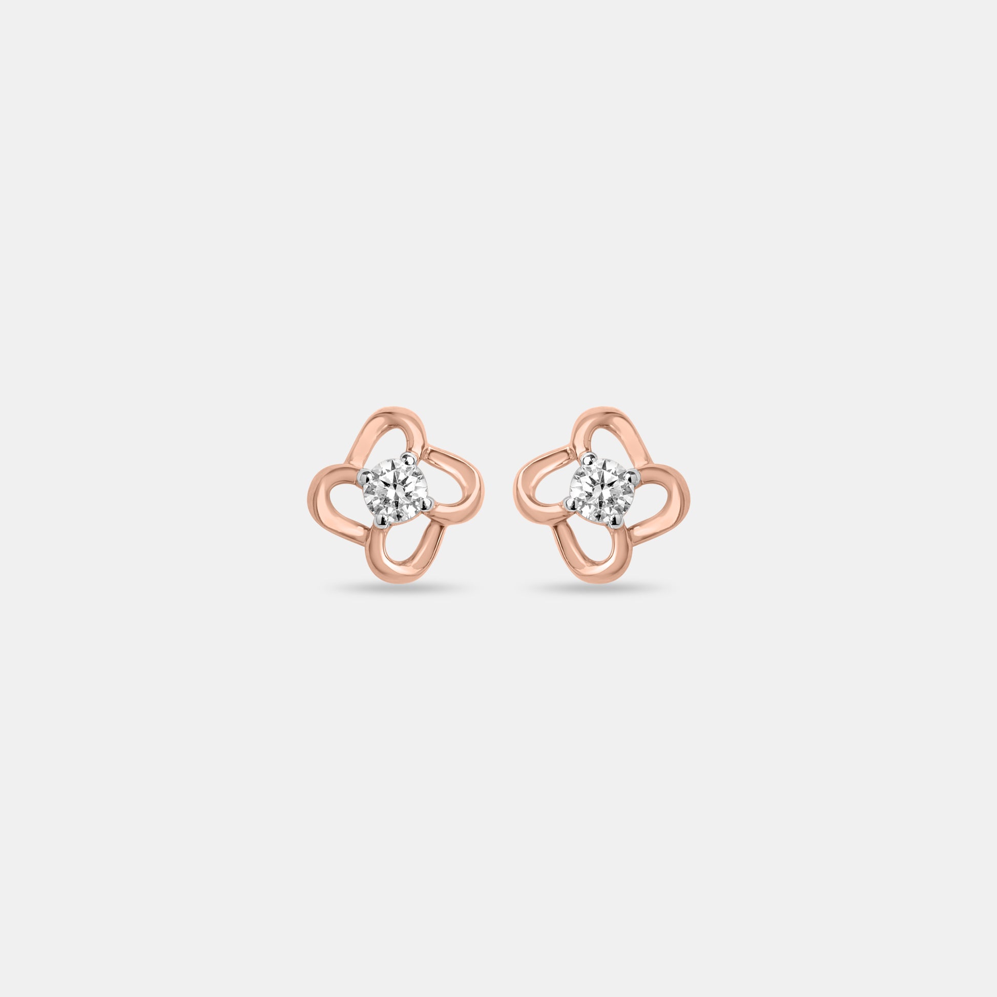 Clover Diamond Stud Earrings