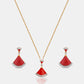 Crimson Fanlight Pendant Set