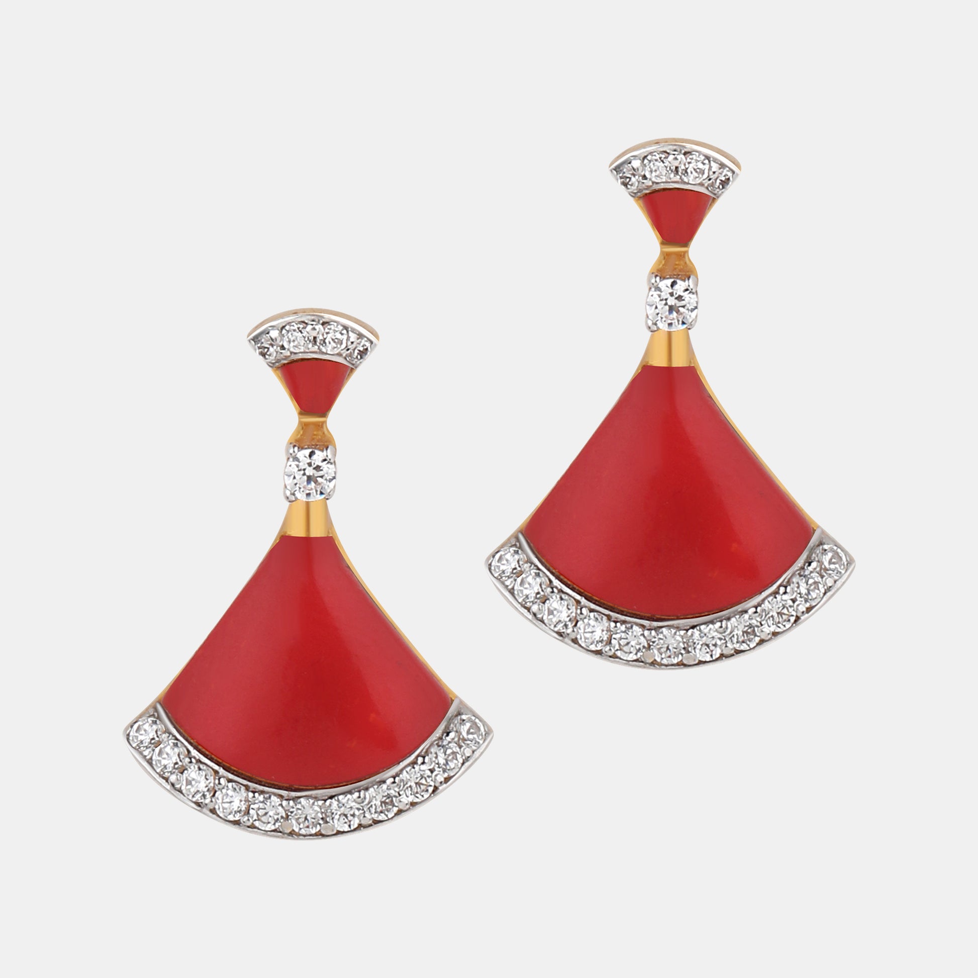 Crimson Fanlight Pendant Set