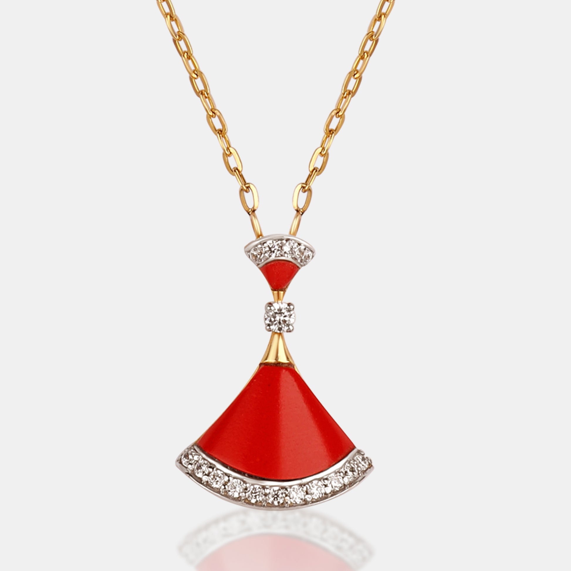 Crimson Fanlight Pendant Set