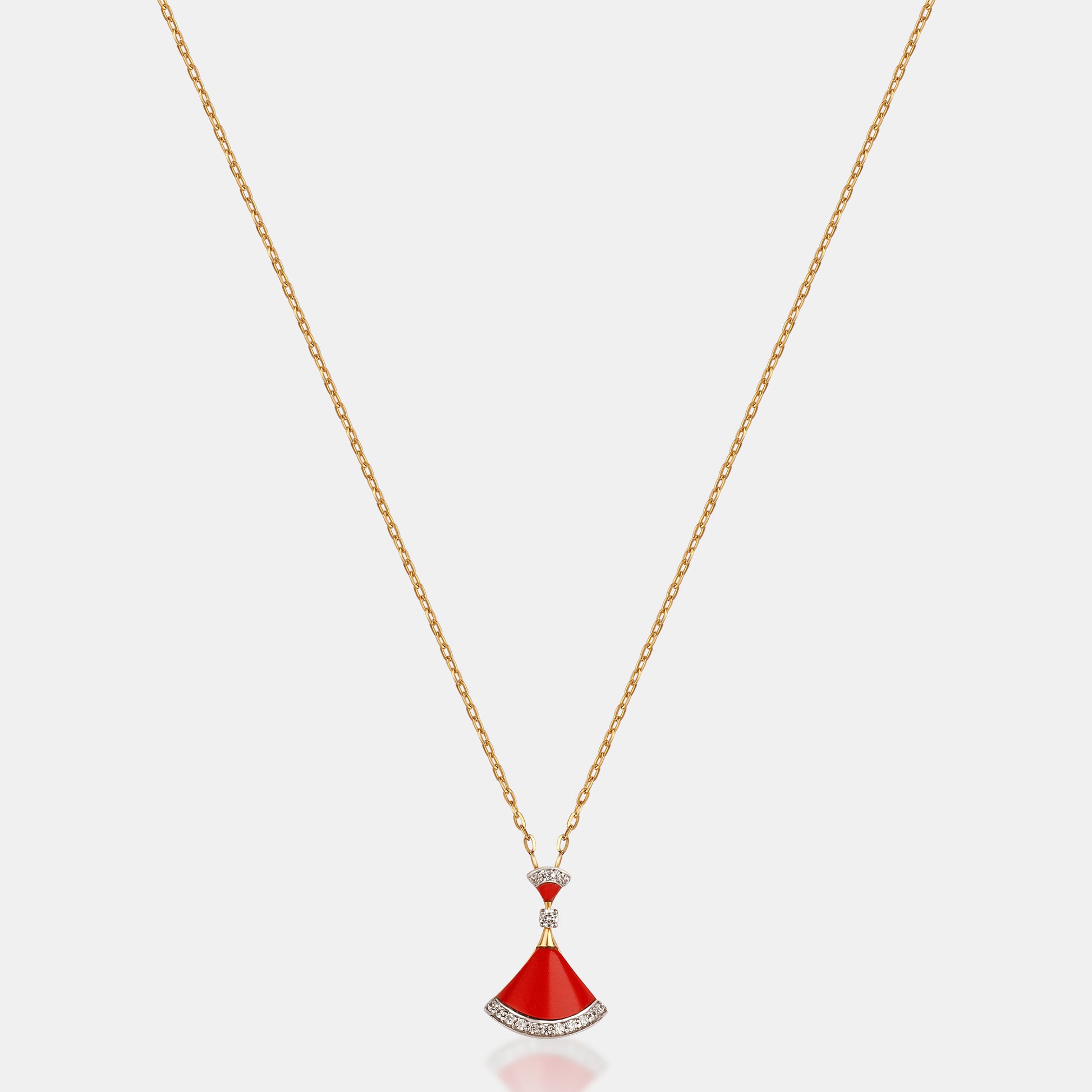 Crimson Fanlight Pendant Set