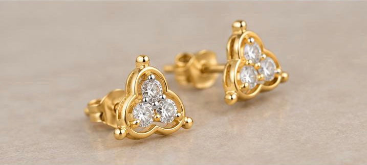 Trilisse 18kt Gold Diamond Studs