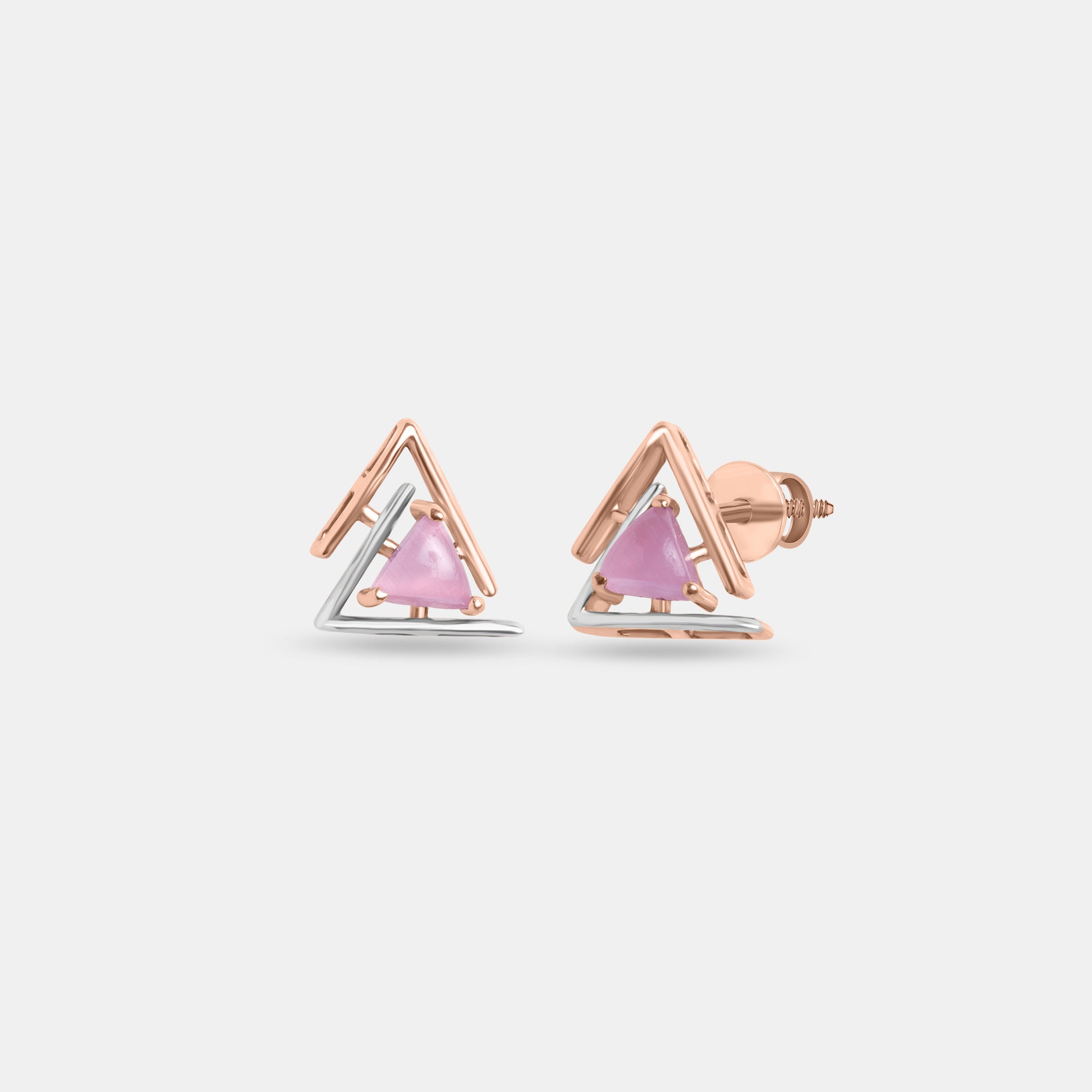 Dual Blush Prism Studs
