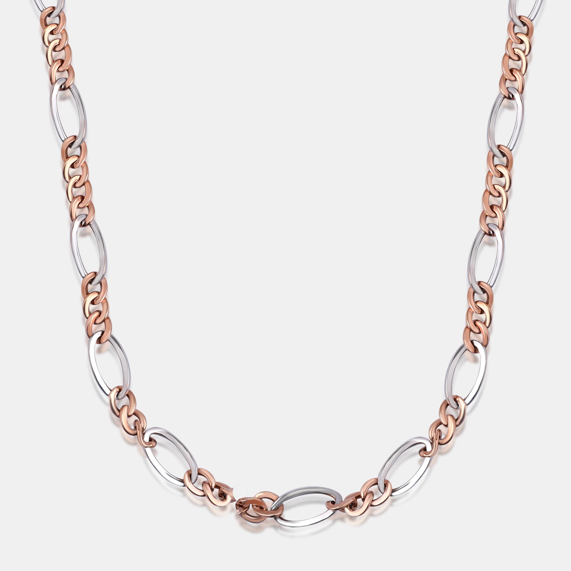 Dual Draped Link Chain in Rose Gold Two Tone Design – Atelierbyjaingold