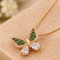 Two-Tone Butterfly Pendant Chain