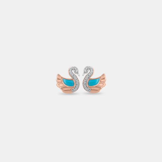 Enchanting Swan Stud Earrings