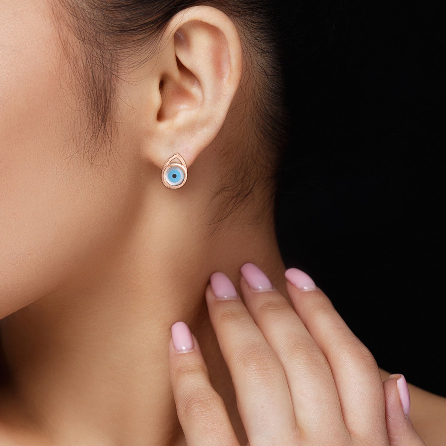 Evil Eye Teardrop Studs