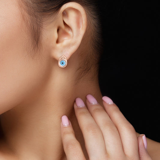 Evil Eye Teardrop Studs