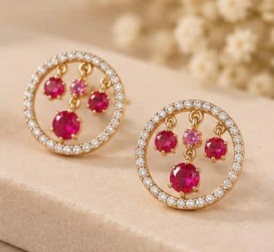 Rose Waterfall Studs