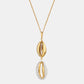 Gilded Cowrie Cascade Jewelry Set