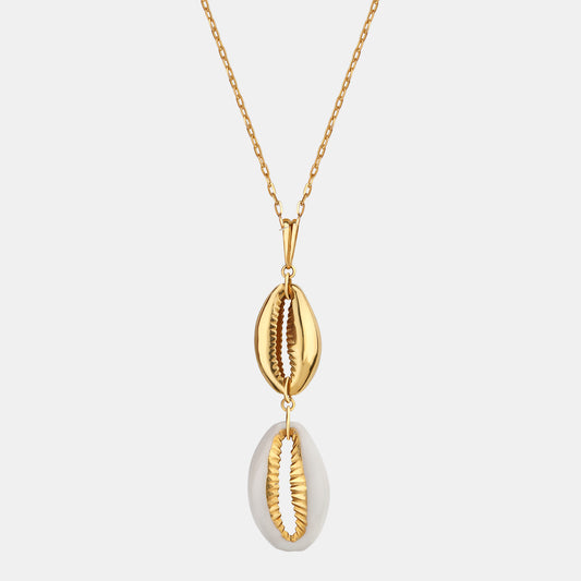 Gilded Cowrie Cascade Jewelry Set