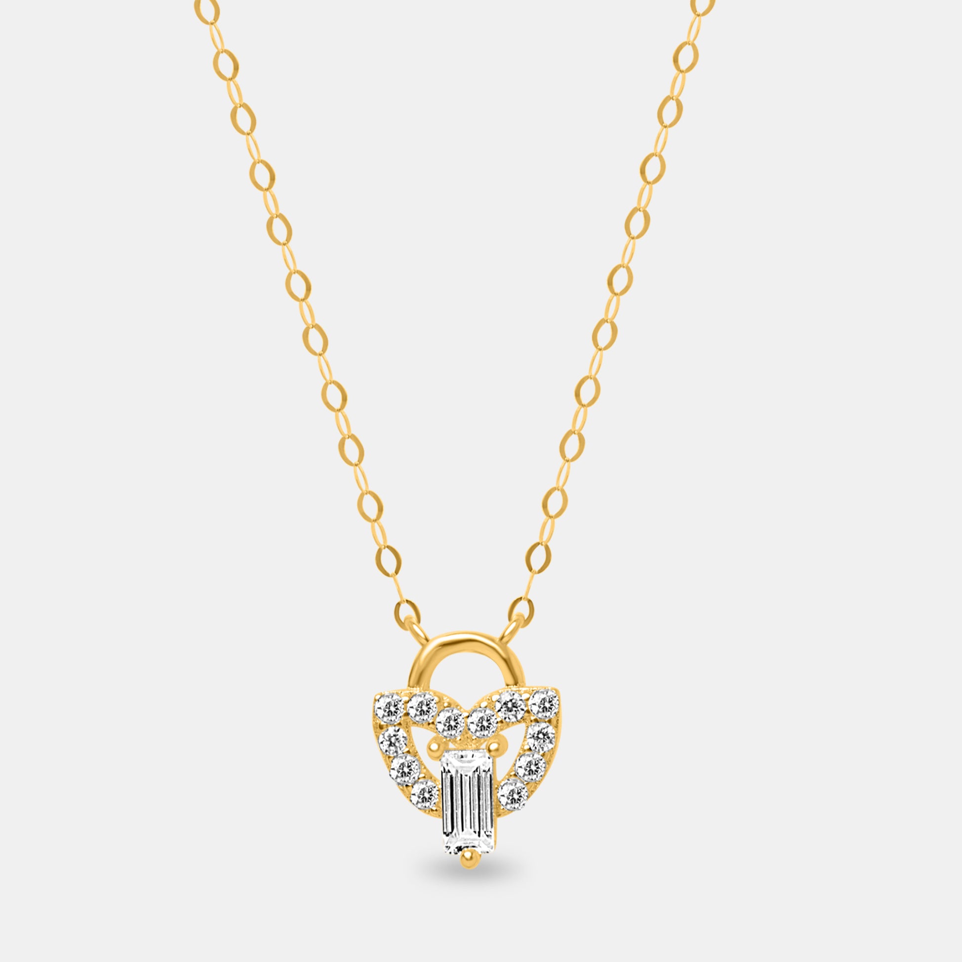 Gilded Lock & Key Pendant Chain