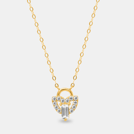 Gilded Lock & Key Pendant Chain