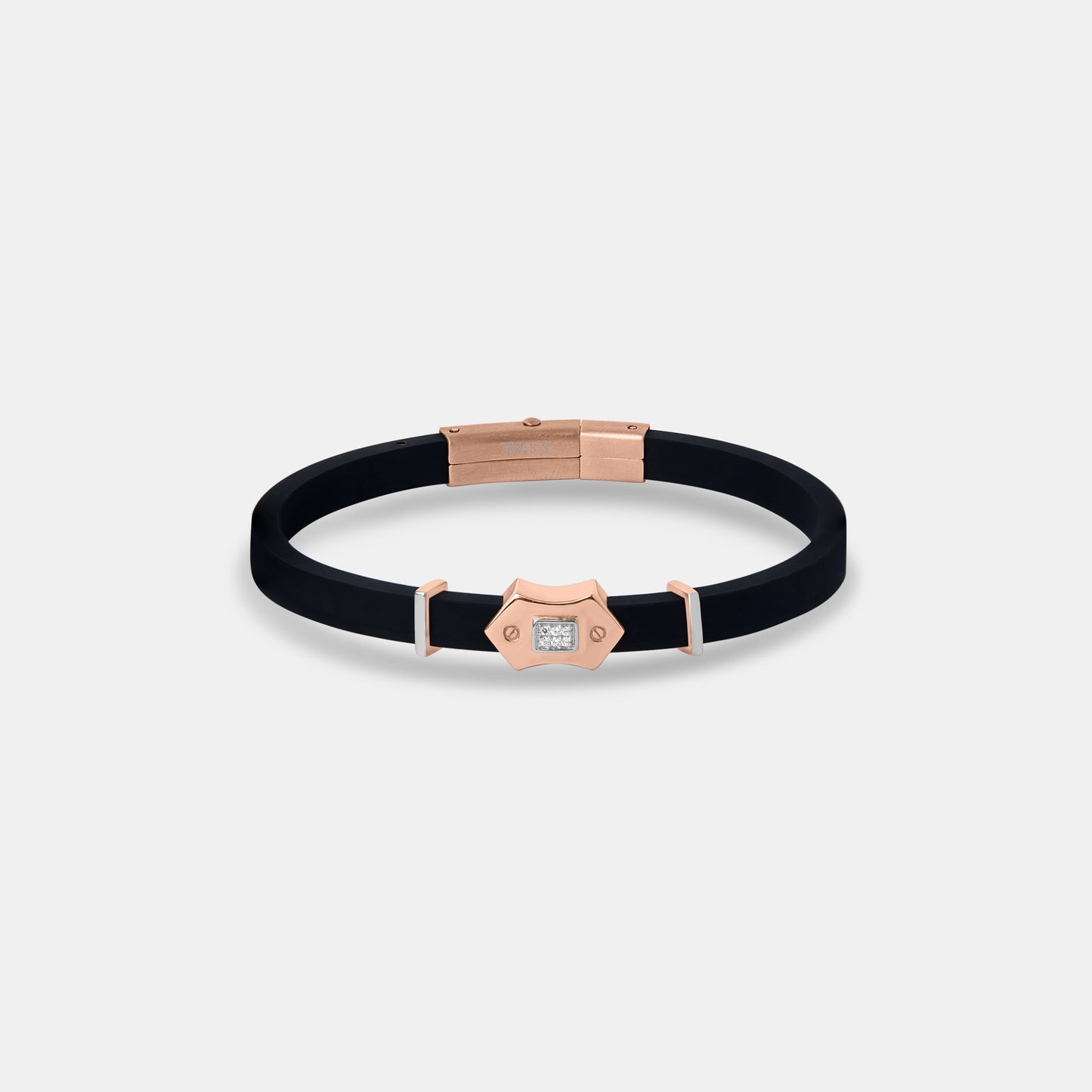 Hudson Black and Rose Gold Bracelet