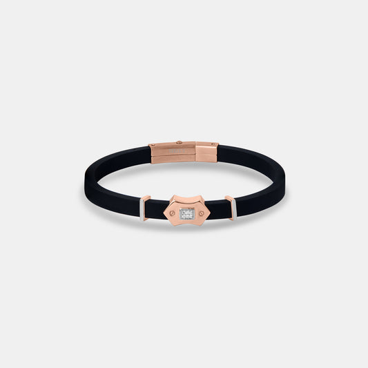 Hudson Black and Rose Gold Bracelet