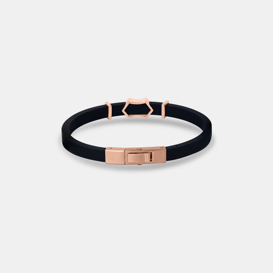 Hudson Black and Rose Gold Bracelet