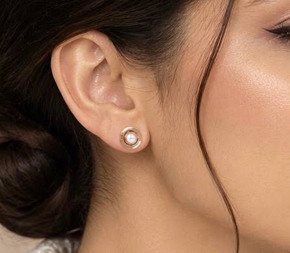 Halo Pearl Studs