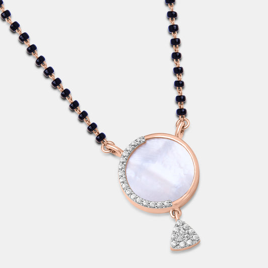 Iridescent Moon Diamond Mangalsutra Set