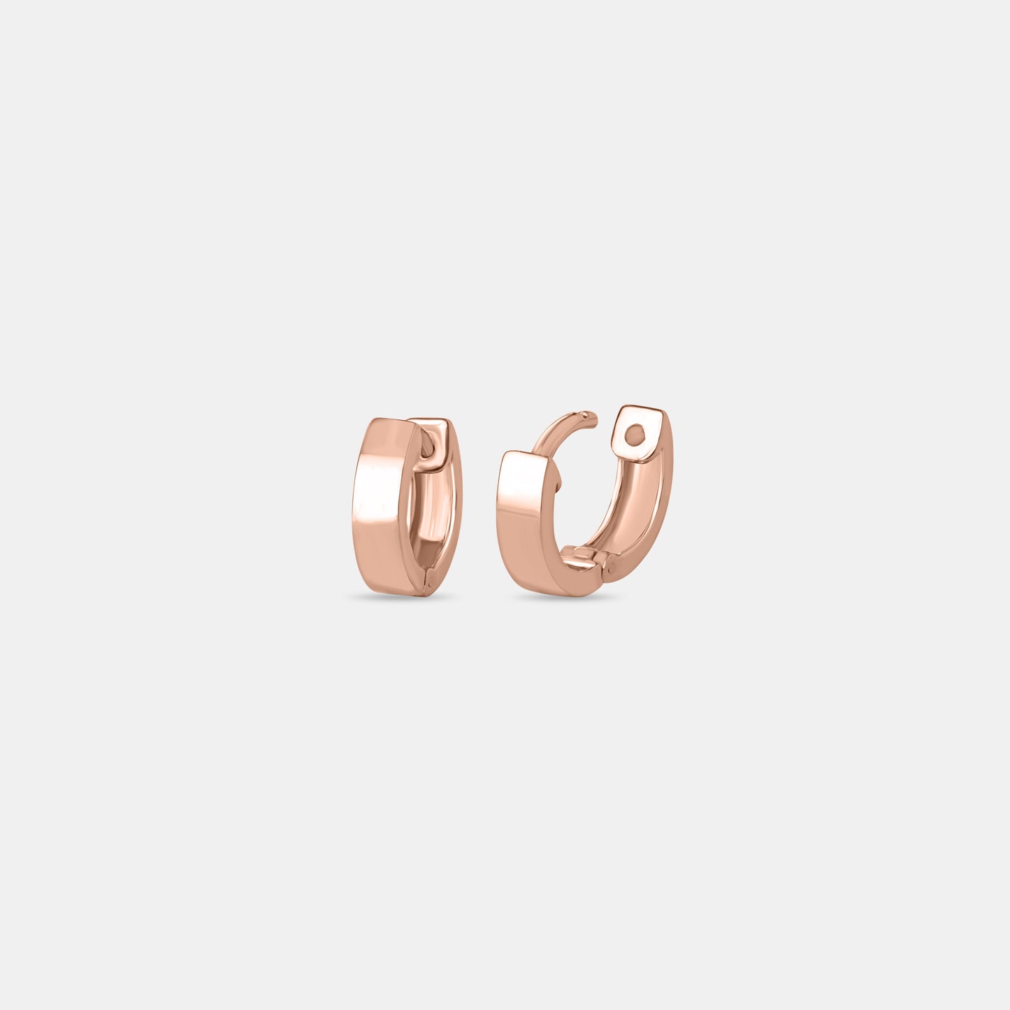 Luna Plain Rose Gold Huggies