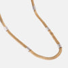 Mesh and Sterling Accent Gold Chain