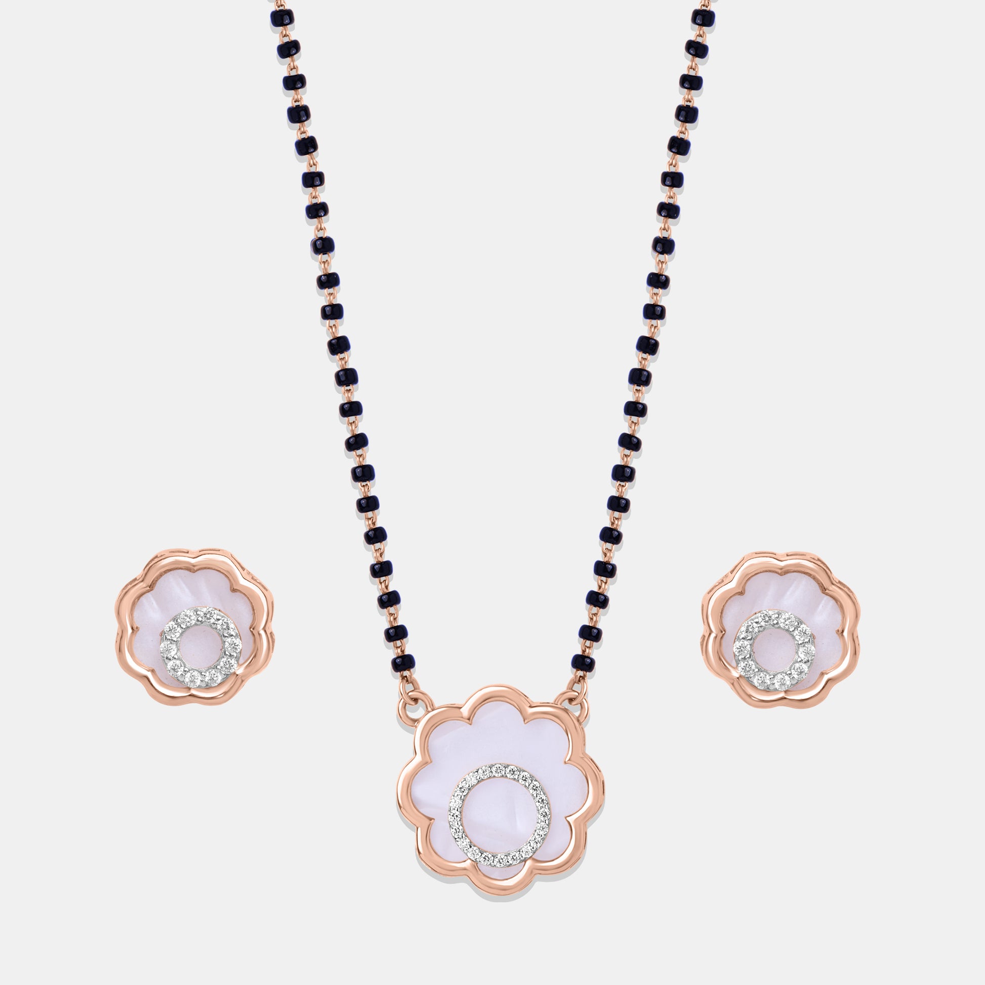 Moonflower Charm Mangalsutra Set