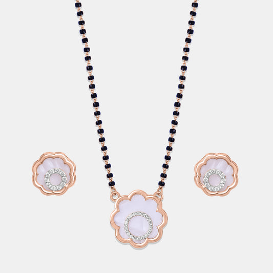Moonflower Charm Mangalsutra Set