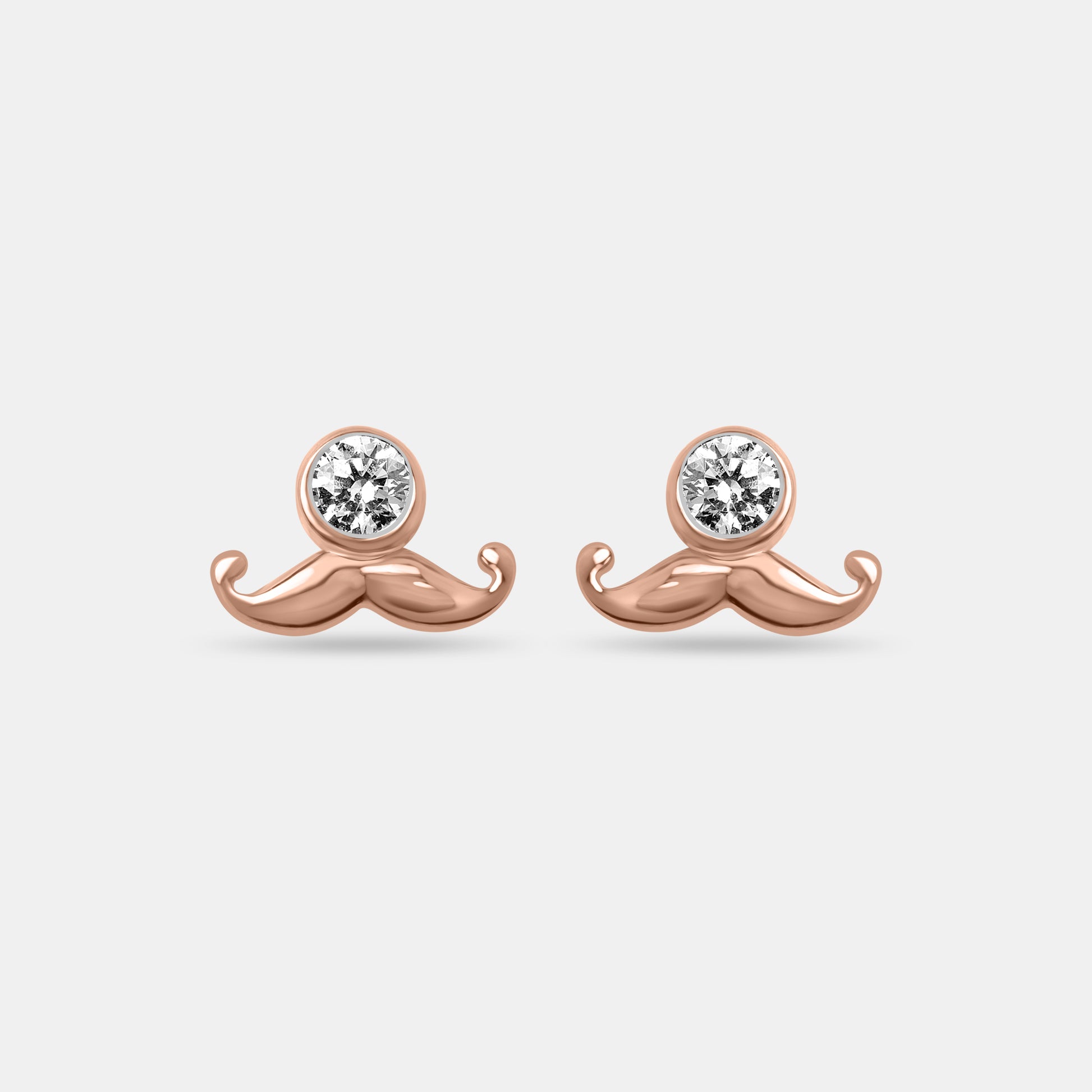 Moustache Sparkle Studs