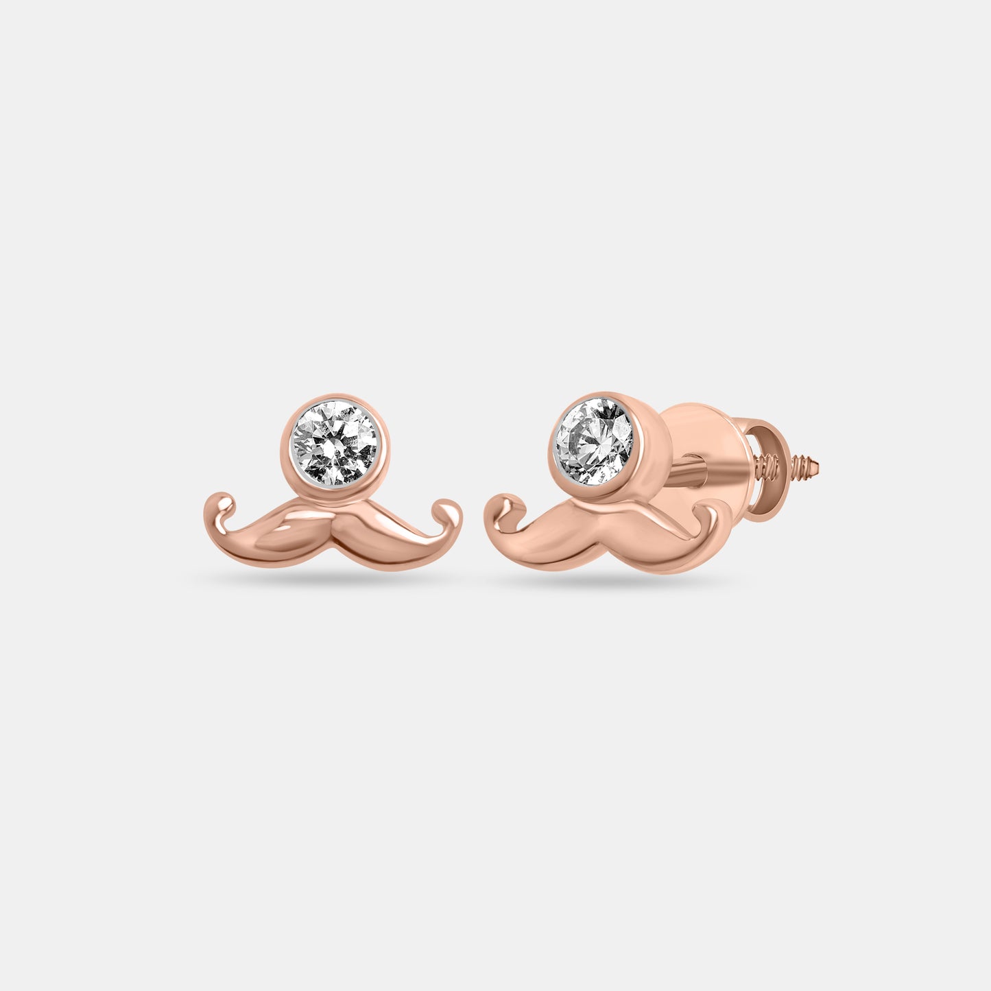 Moustache Sparkle Studs