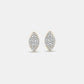 Navira Gold Marquise Diamond Studs
