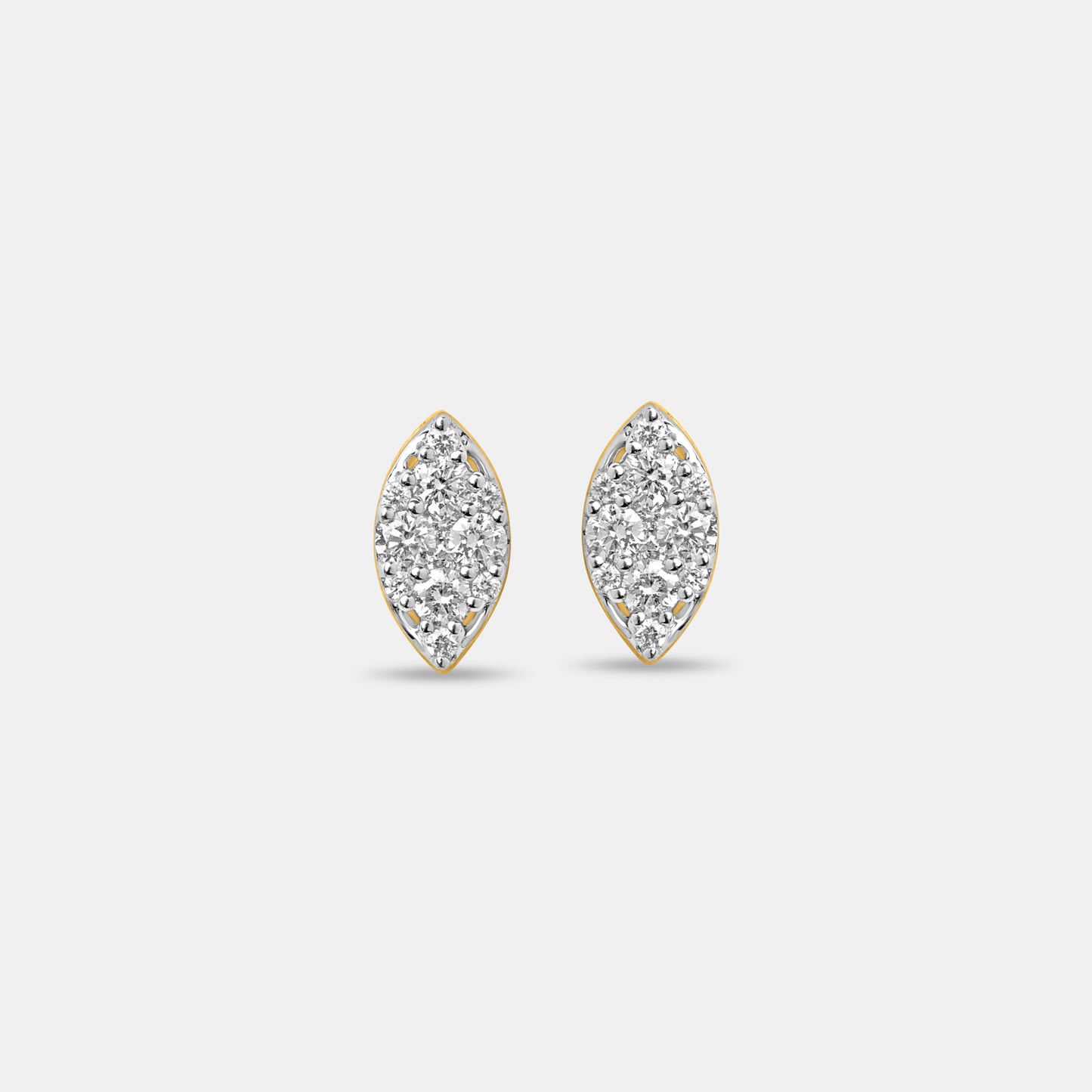 Navira Gold Marquise Diamond Studs