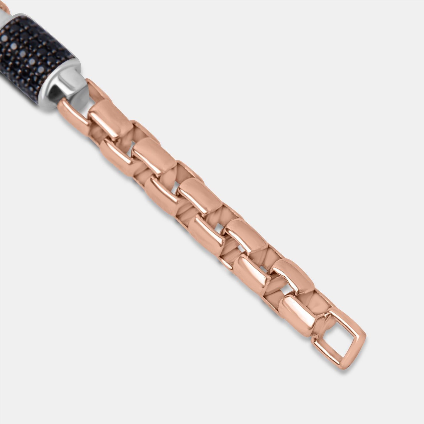 Onyx Edge Rose Gold Men's Bracelet