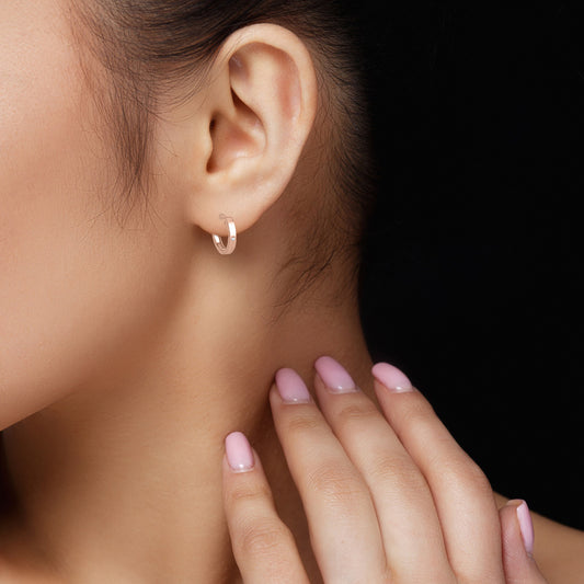 Orna Rose Gold Huggies