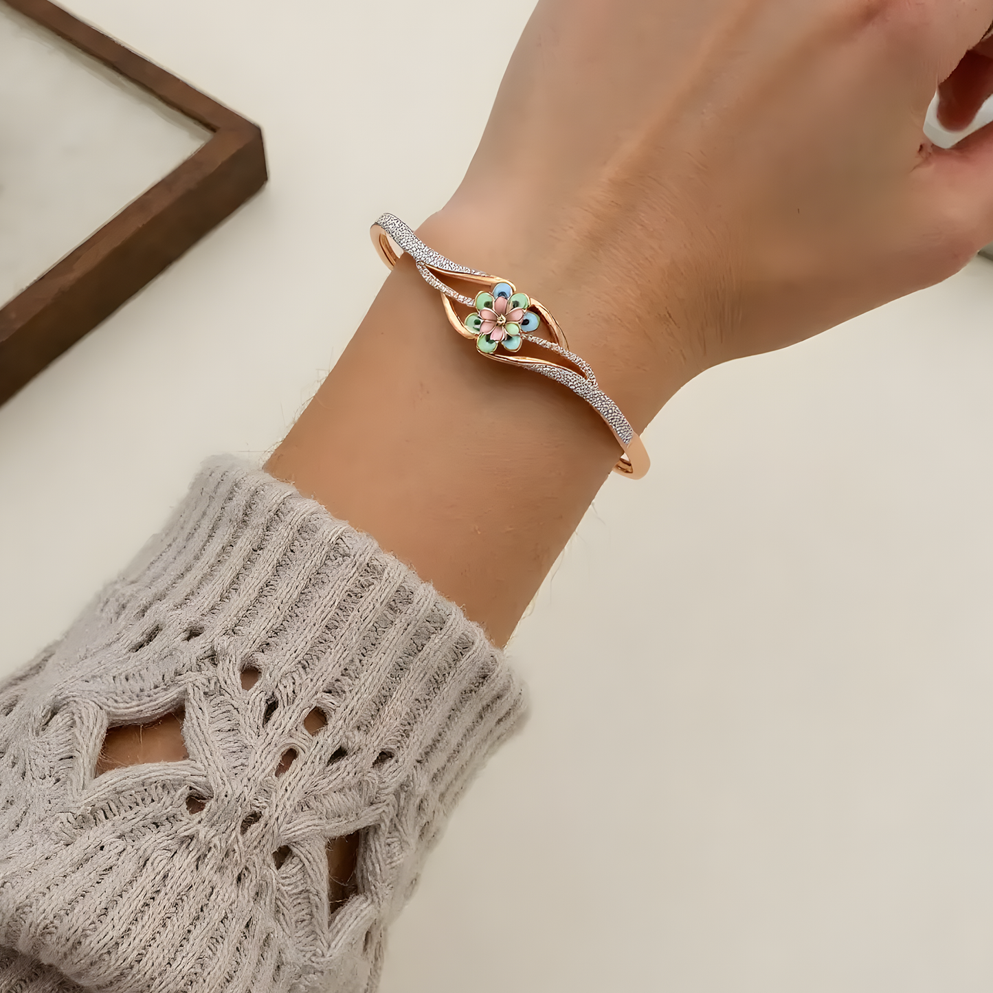 Petal Cascade Bangle