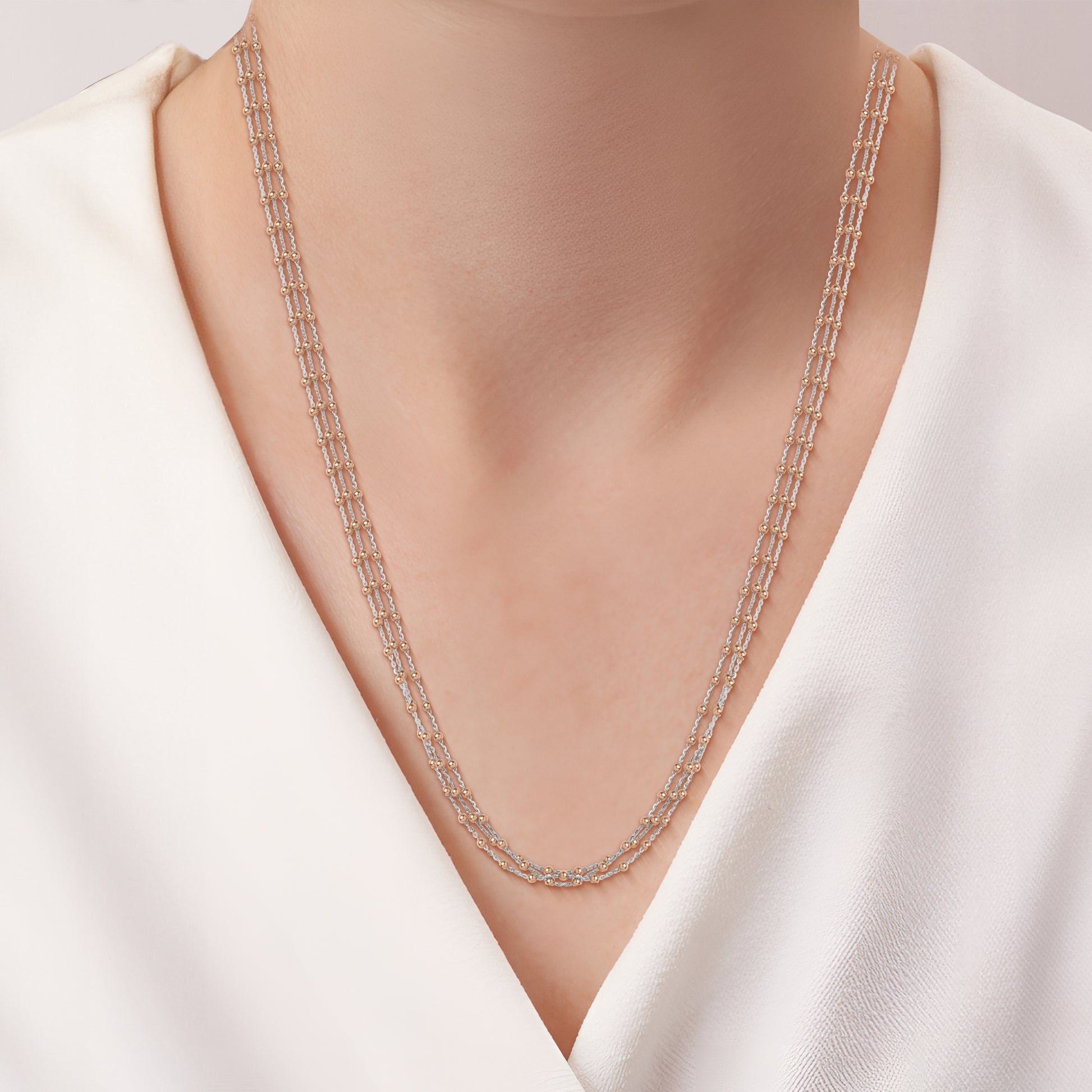 Rose Dewdrop Layered Chain