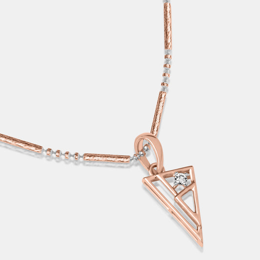 Rose Gold Kite Cut Pendant