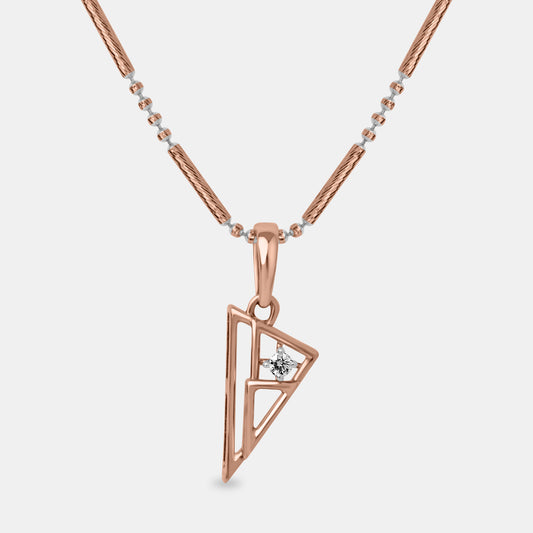 Rose Gold Kite Cut Pendant