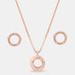 Rose Gold Orbit Sparkle Pendant Set